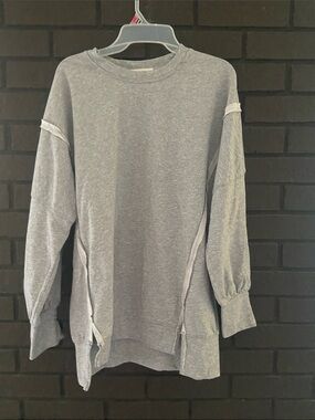 Women's Gray Pullover Sweatshirt Hoodie